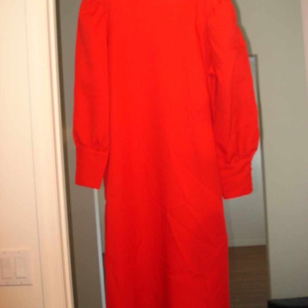 Red Dress with long sleeves size 16